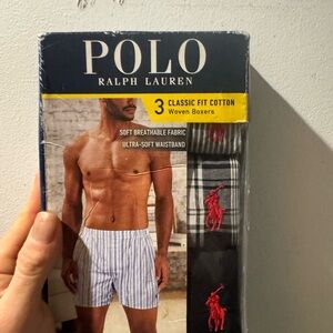 Polo Ralph lauren classic fit woven boxers 3 pack XL New in sealed Box /